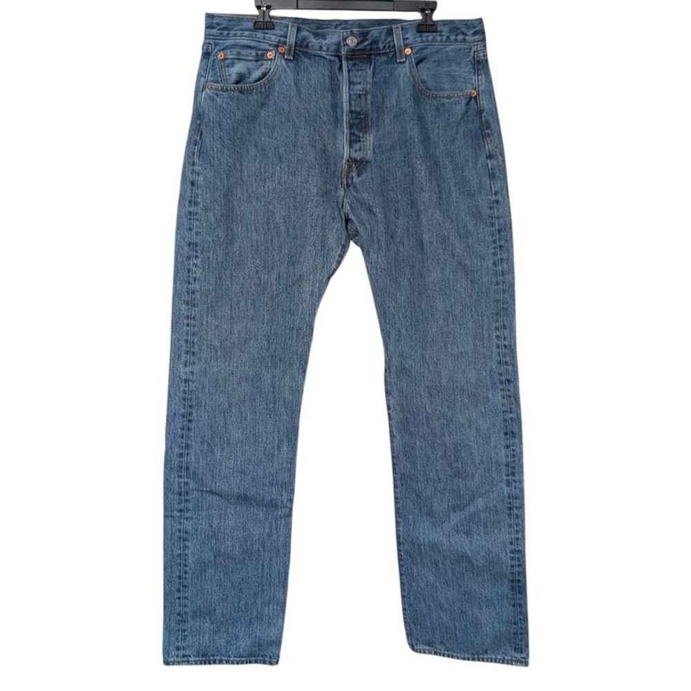 Levi's 501‎ Original Fit Classic Button Fly Medium Stonewash Blue Jeans 36x34